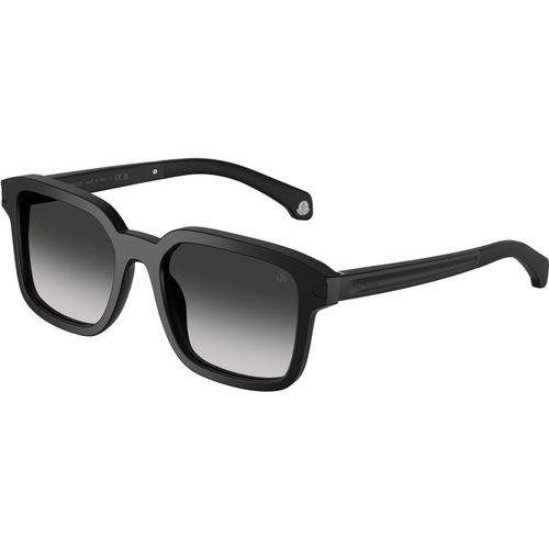 Moncler Unisex Moncler ME6006 QUADERNA 30103C Gafas de sol Acetato Negro Gris Cuadrada Normal Matizado