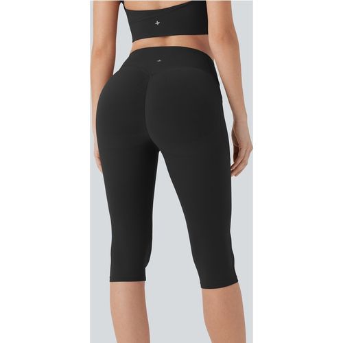 Halara Halara UltraSculpt™ High Waisted Scrunch Butt Lifting Tummy Control Shaping Training Pedal Pusher Leggings with Pockets - Black