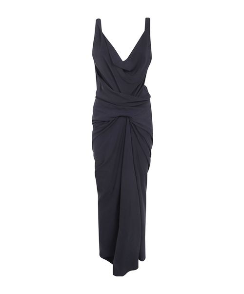 Draped asymmetrical dress