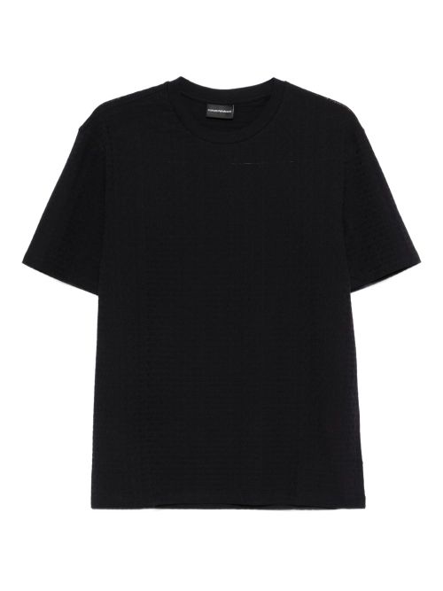 Textured Cotton T-Shirt — Black