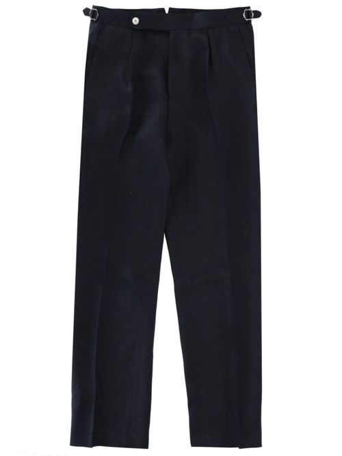 Dark Blue Pleated Trousers