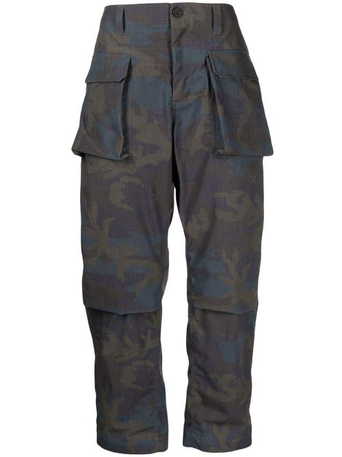 Cargo-pocket detail trousers - Multicolour