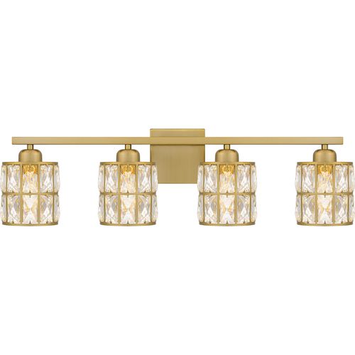 Aged Brass Four Light Bath from the Gibson Collection