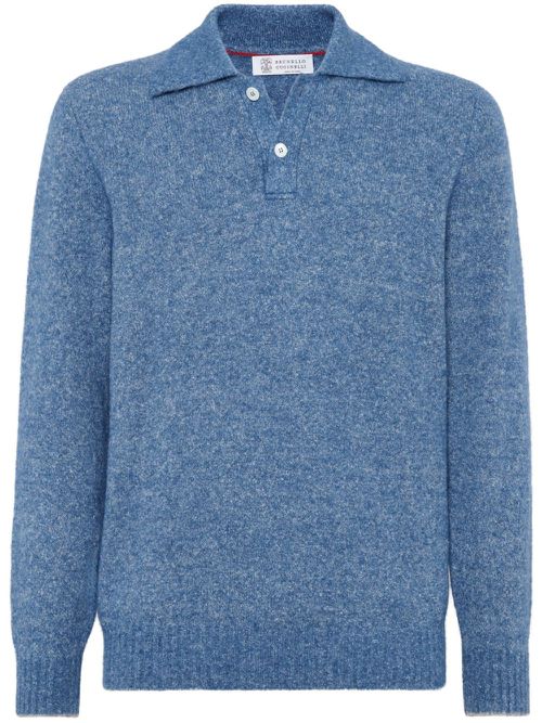 Knit polo shirt - Blue