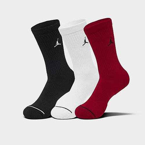 Jordan Men's Everyday Crew Socks (3-Pack) in Red/Black/White/Red
