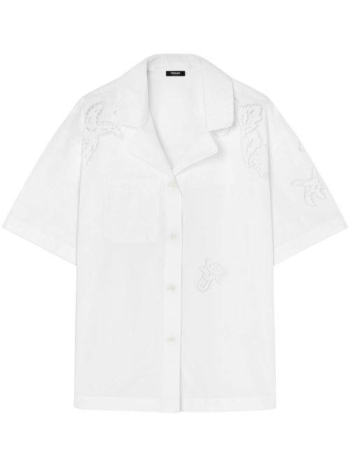 Notched-collar buttoned shirt - White