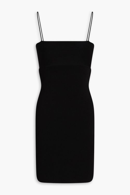 Stretch-knit mini dress - Black - XS
