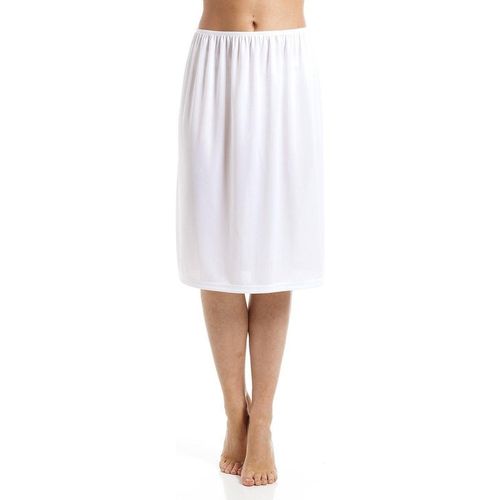 Camille Classic 24' Cling Resistant Under Skirt Half Slip In White
