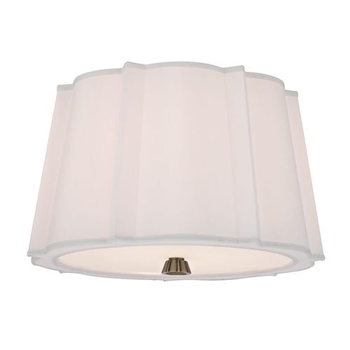 Humphrey 2-Light 17" Ceiling Light in Aged Bra