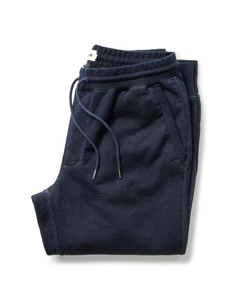 Men's Organic Cotton Sunset Pant in Rinsed Indigo Terry