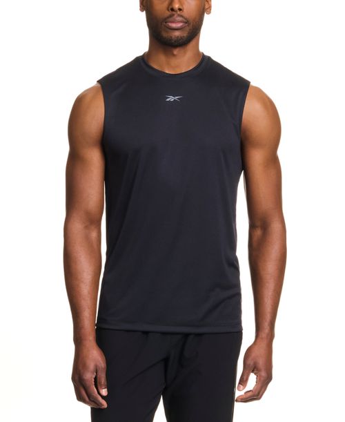 Men's Sleeveless Logo Tech Tank Top - Black