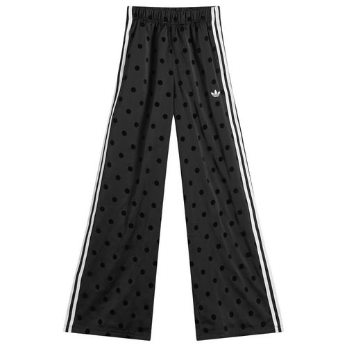 Women's Polka Dot Firebird Wide Trackpants in Black