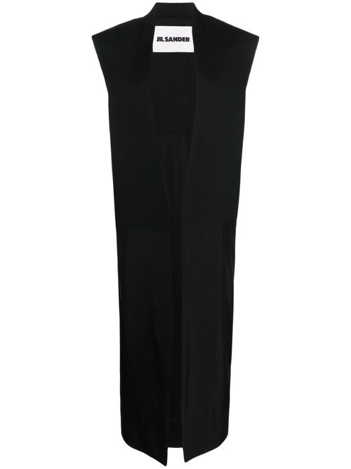 Single-breasted tailored vest - Black