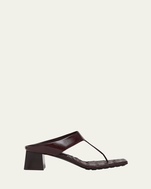 Marella Leather Thong Slide Sandals