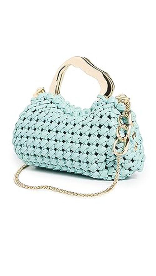 Aje Women's New Weave Micro Frame Bag, Spearmint Blue, One Size