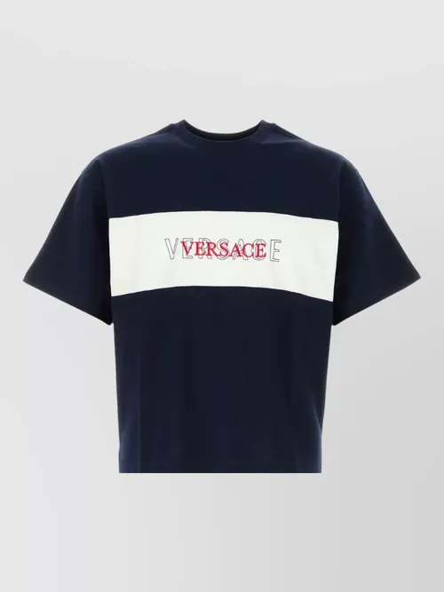 Versace - cotton crew neck t shirt color block