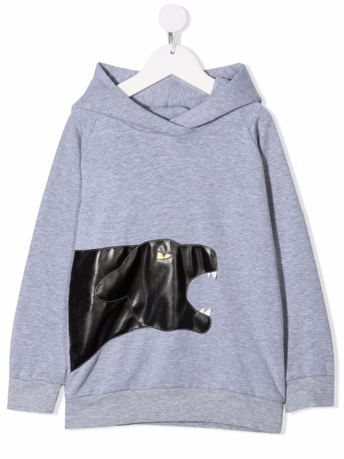 Chase jaguar-patch hoodie - Grey