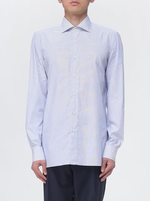 Shirt Men color Gnawed Blue