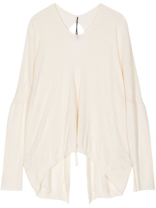 Self-tie jumper - White