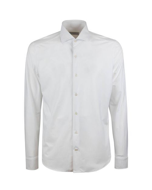 Classic Stretch Polyamide Shirt — White