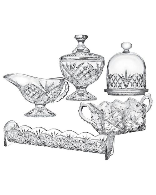 Dublin Crystal 5pc Host & Server Set