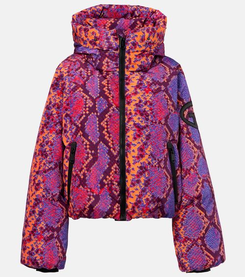 Lucinda animal-print down ski jacket