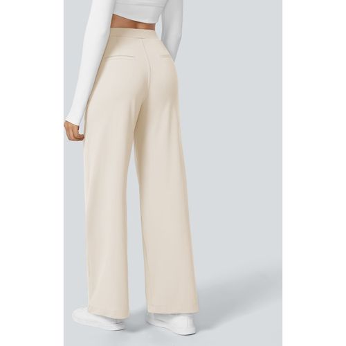 Halara Halara Flex™ DayStretch High Waisted Pocket Straight Leg Work Trousers - Egg Cream White - XXL/1Xregular