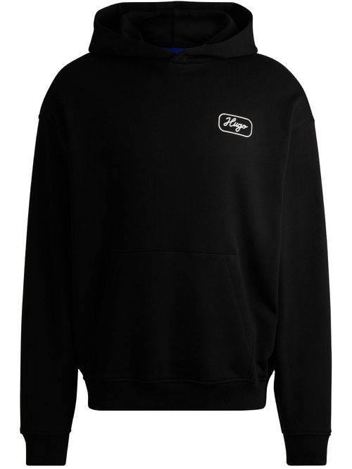 HUGO logo-print hoodie - Black