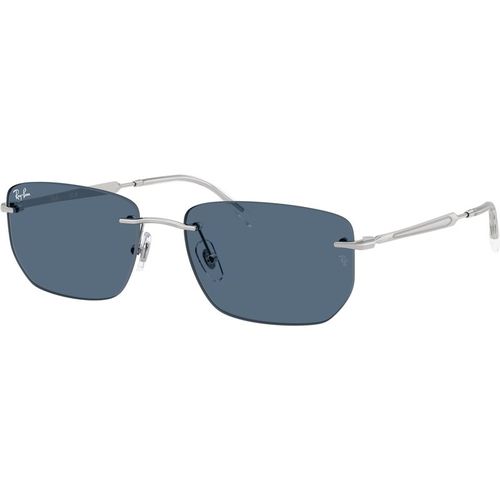 Ray - Ban Unisex Ray - Ban RB3768 003/80 Sunglasses Metal Silver Blue Geometric Norma