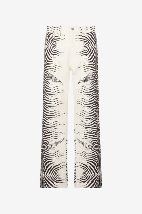 Zebra Print Denim Jeans