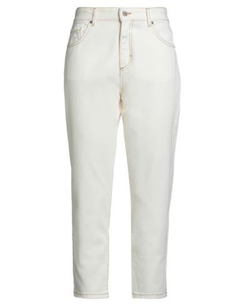 Woman Jeans White Size L Cotton