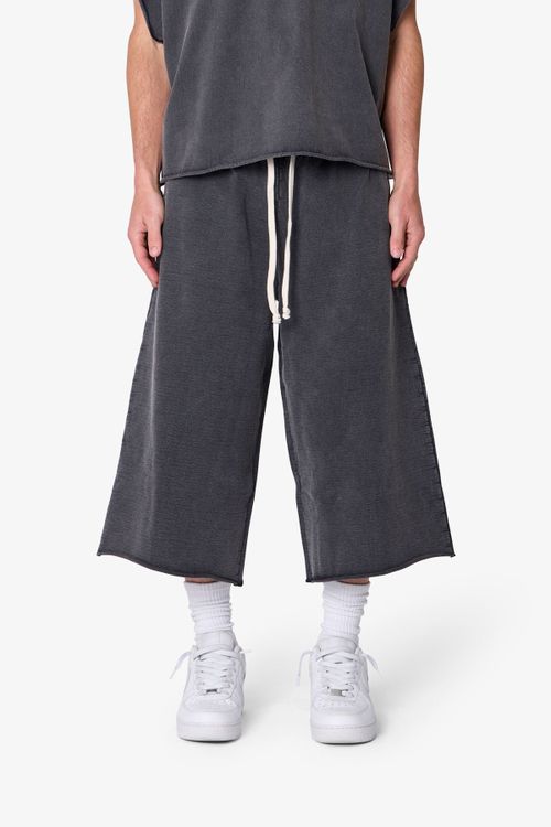 Extra Long Sweatshorts - Washed Black