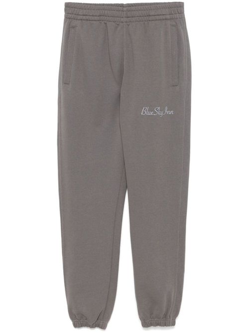 Logo-embroidered track pants - Grey