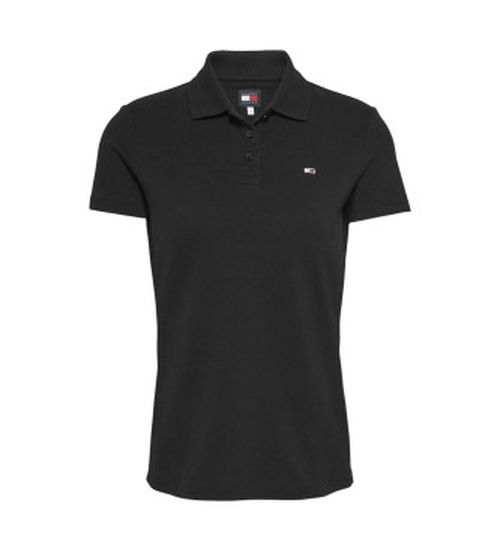 Tommy Jeans for woman. DW0DW20160 Essential slim polo shirt black (M), Casual, Short sleeve, Organic Cotton, Sustainable