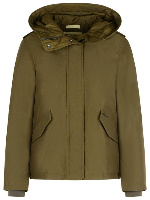 'Military' Padded 'Ramar Cloth' Green Hooded Jacket