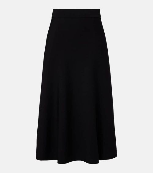 Lazio pleated crêpe midi skirt