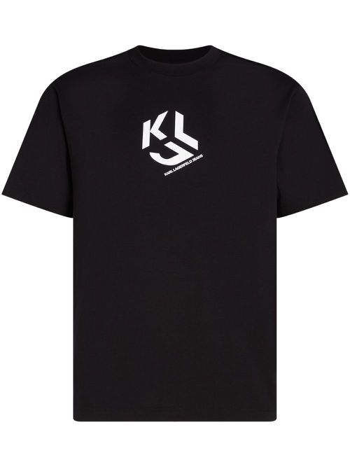 Logo-print organic cotton T-shirt - Black