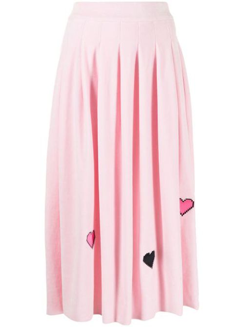 Heart pleated skirt