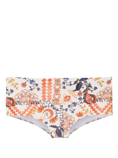 Copacabana botanical-print swimming trunks - White