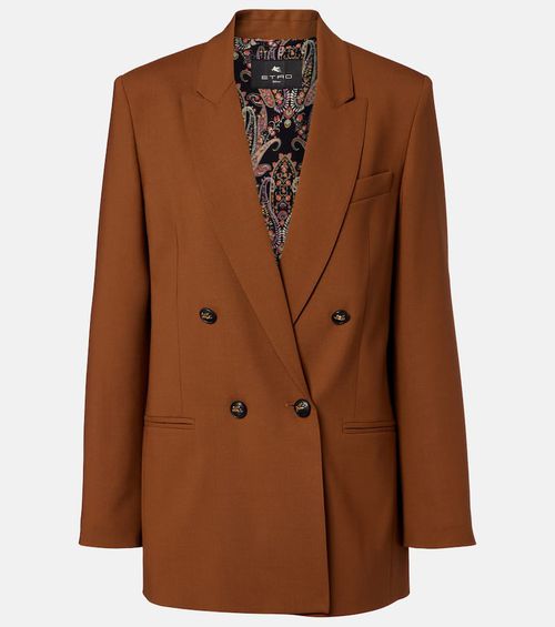 Double-breasted wool blazer