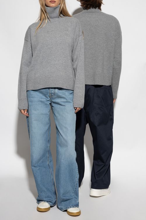Wool Turtleneck, Unisex, Grey