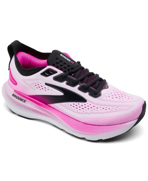 Women's Glycerin 23 Running Sneakers from Finish Line - White, Phantom, Cyber