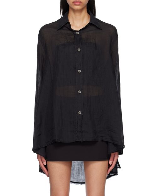 Semi-sheer ramie shirt