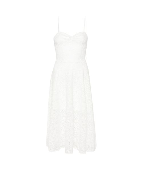 Corded-lace flared midi dress