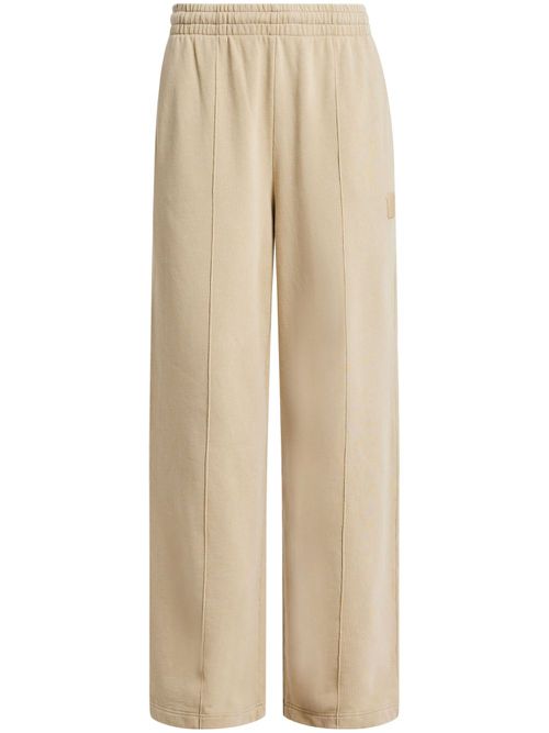 Wide-leg badge track pants - Neutrals