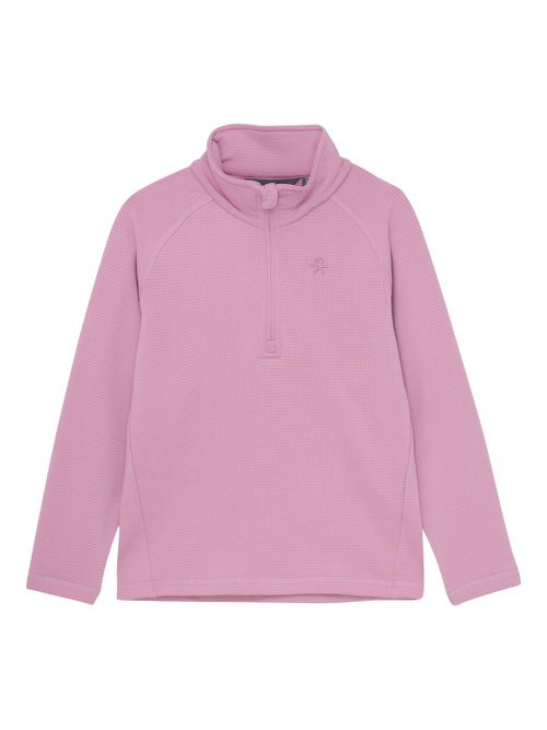 Half-zip ribbed sweatshirt - Pink