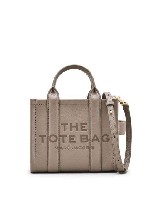The Leather Crossbody Tote bag - Grey