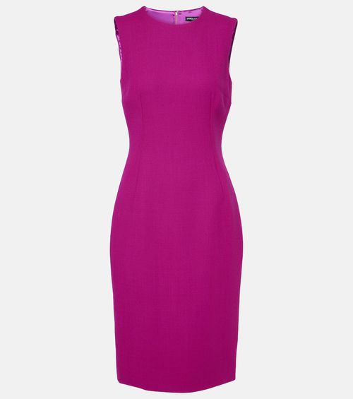 Wool crepe minidress