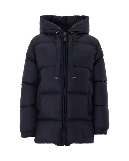 Quilted Thermal-Padded Down Jacket — Navy