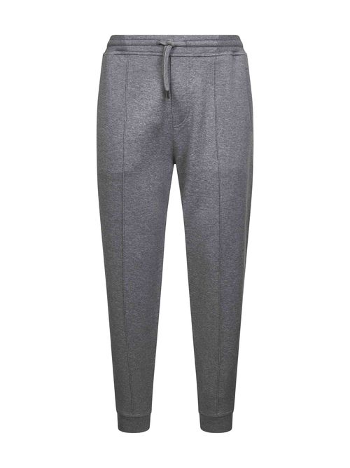 Double-Fleece Cotton-Blend Joggers — Gray